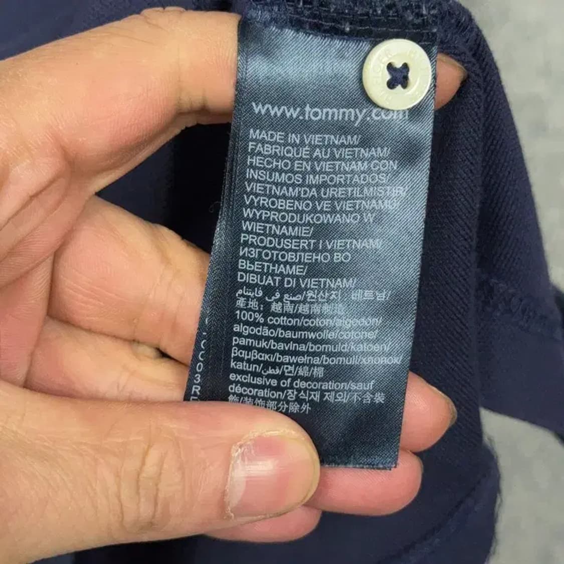 타미힐피거 네이비 로고 남성 반팔 카라티 M 상품이미지6