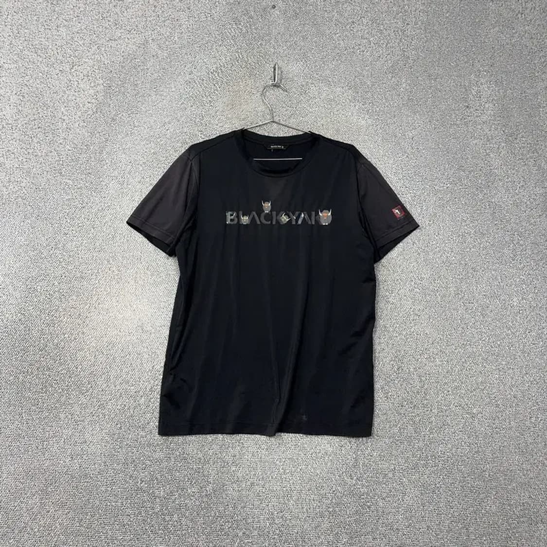 블랙야크 프린팅 등산 운동 기능성 블랙 반팔 티 100 상품이미지1