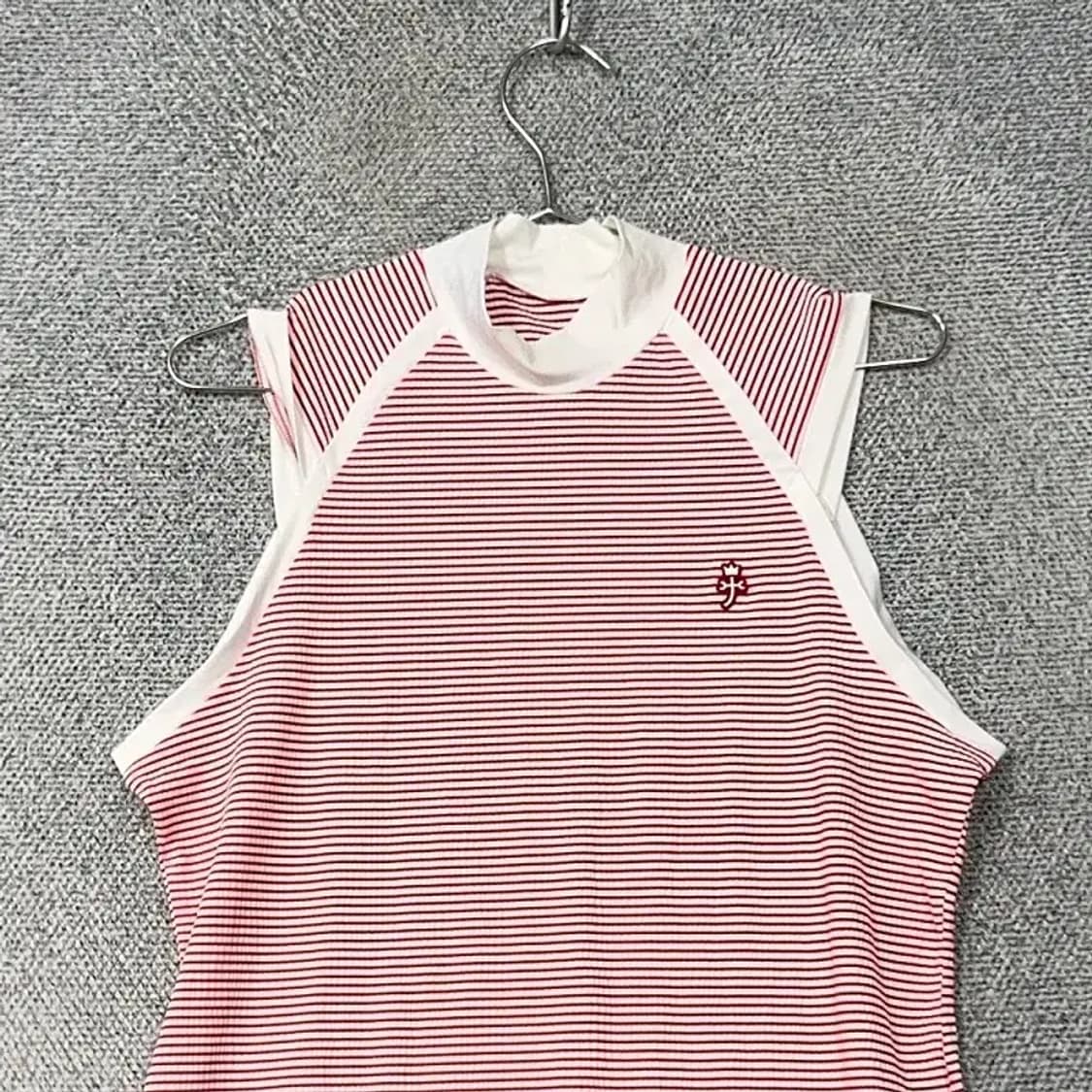 까스텔바작 골프 여성 스트라이프 기능성 민소매 100 상품이미지3