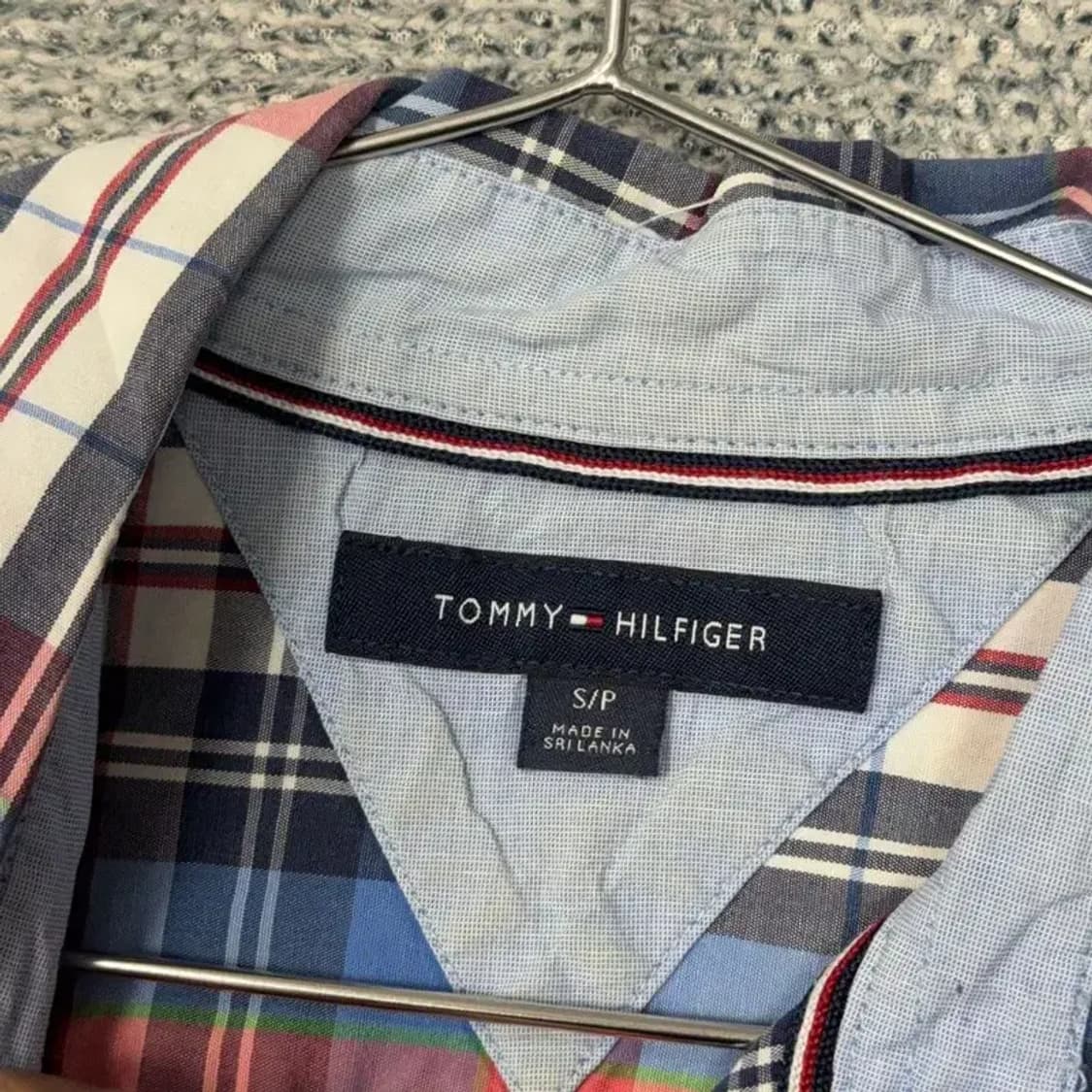 타미힐피거 로고 남성 캐주얼 체크셔츠 S 상품이미지3