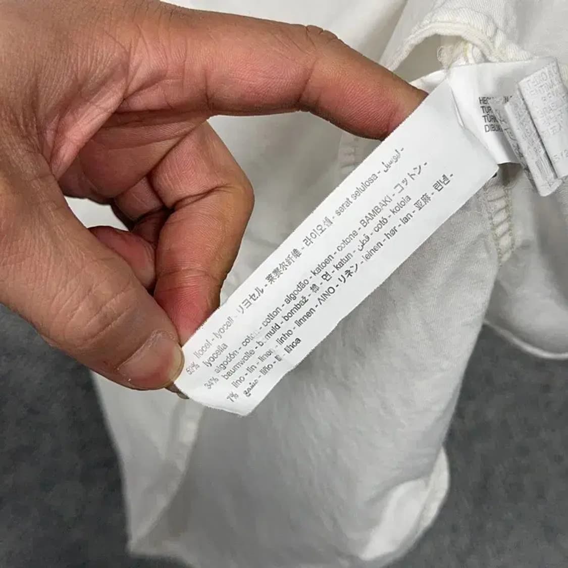 자라 남성 화이트 캐주얼 옥스포드 셔츠 L 상품이미지4