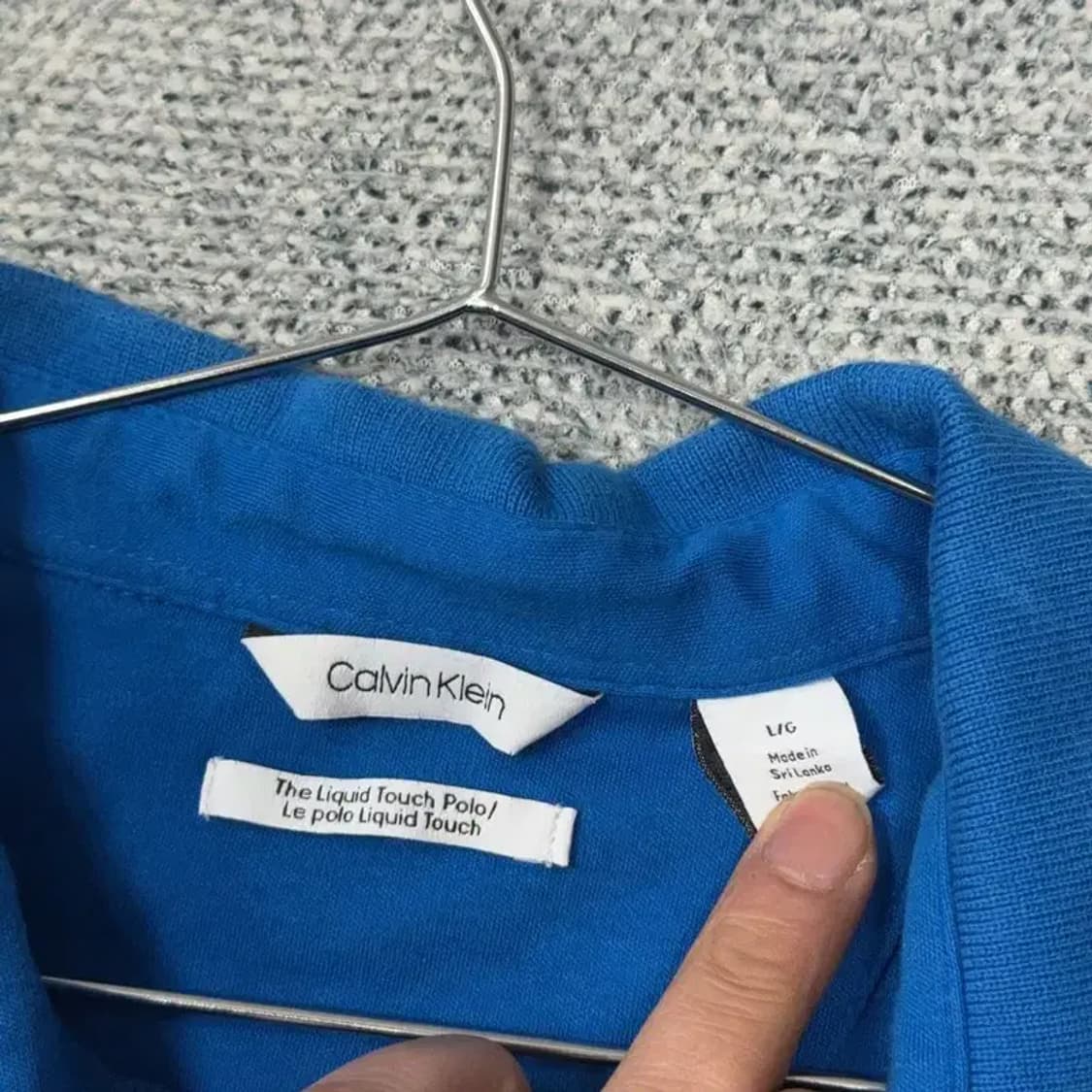 캘빈클라인 블루 남성 반팔 카라티 L 상품이미지3