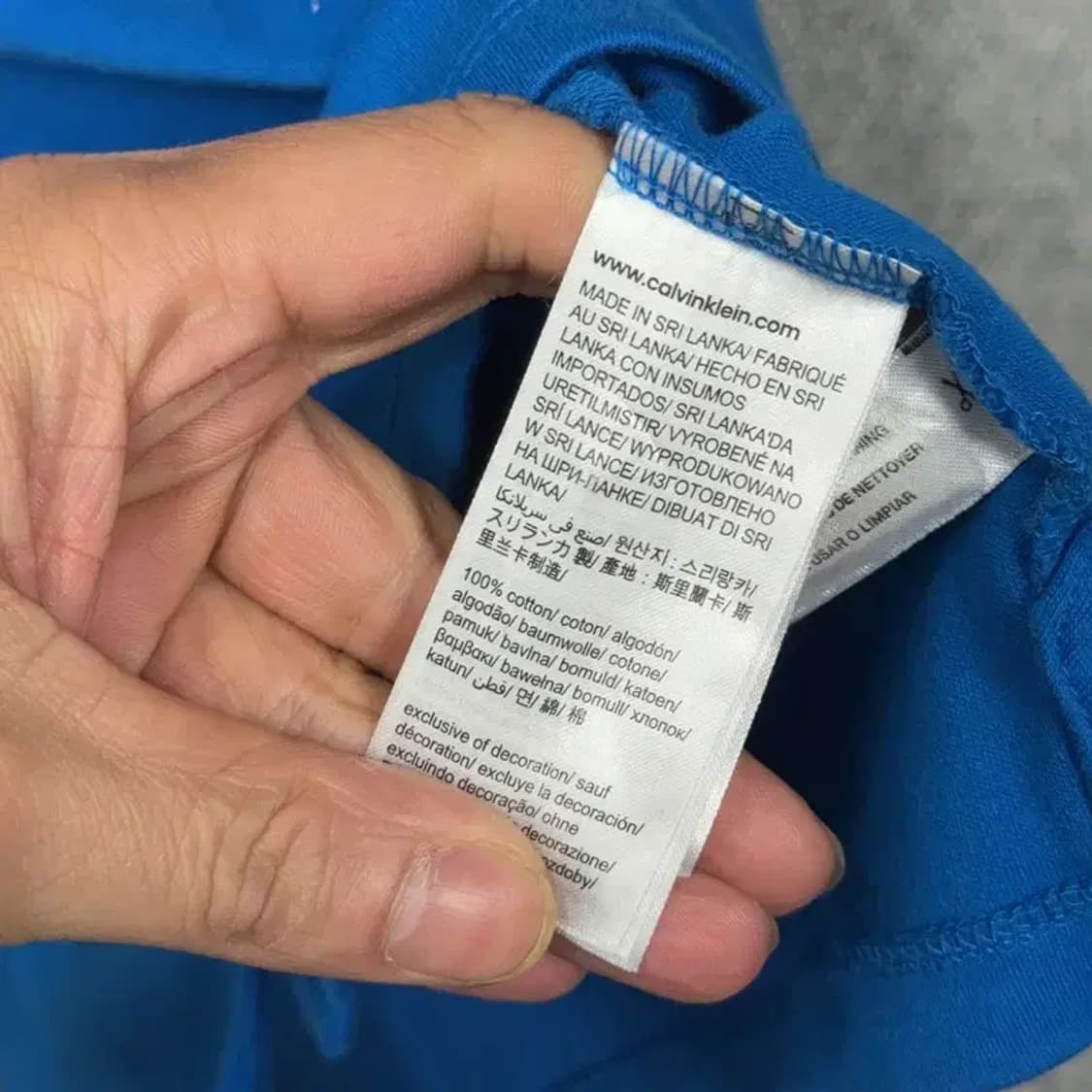 캘빈클라인 블루 남성 반팔 카라티 L 상품이미지4