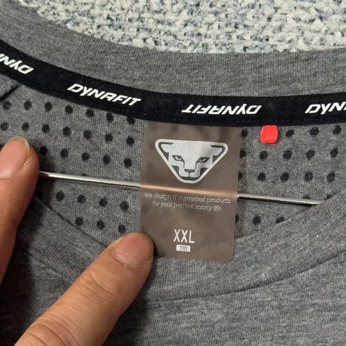 다이나핏 그레이 센터 로고 남성 운동 기능성 반팔티 XXL 상품이미지3