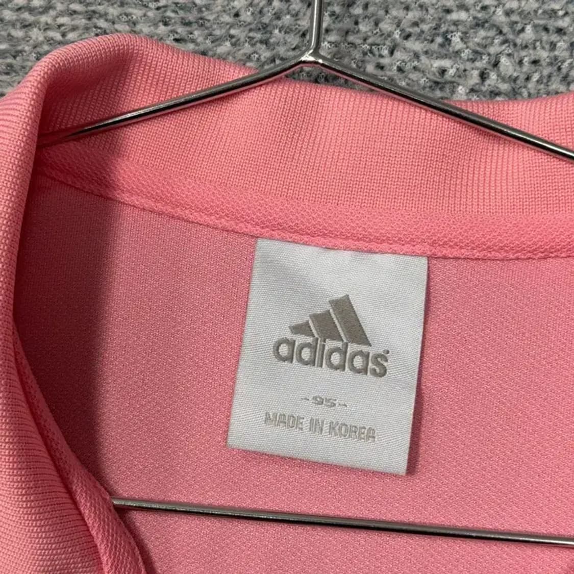 아디다스 핑크 로고 기능성 남성 반팔 카라티 95 상품이미지3