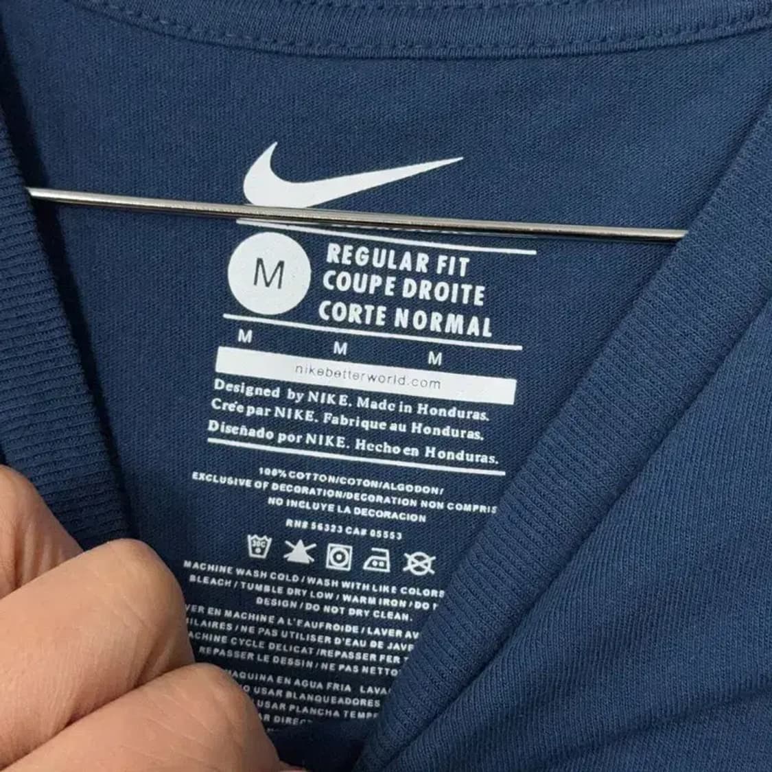 나이키 스펠 빅로고 프린팅 네이비 반팔 티 M 상품이미지6