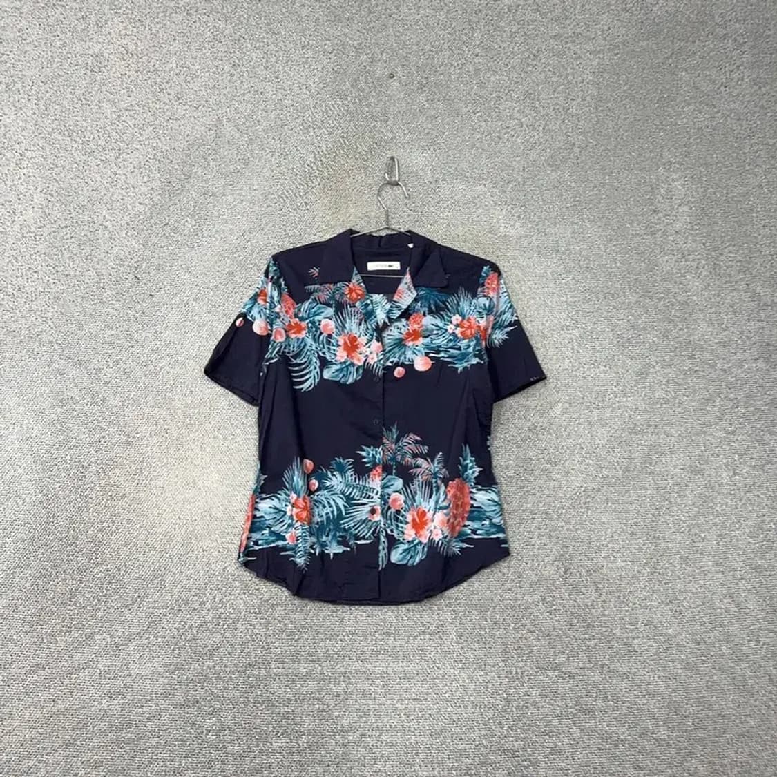 라코스테 플라워 패턴 빈티지 반팔 셔츠 34 상품이미지1