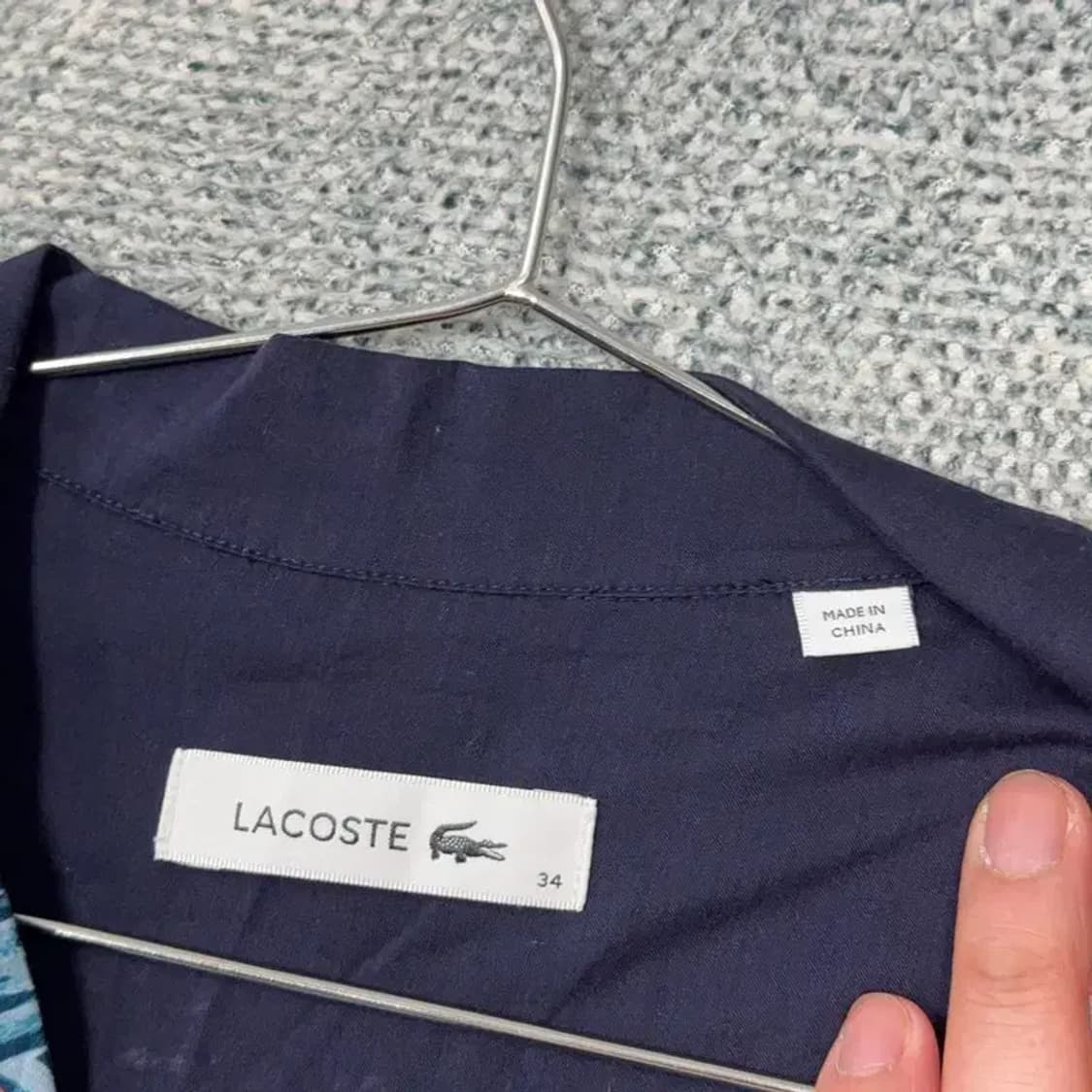 라코스테 플라워 패턴 빈티지 반팔 셔츠 34 상품이미지3