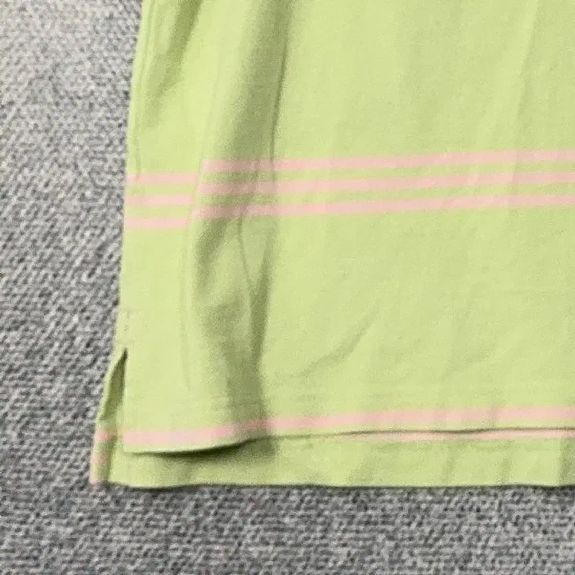 빈폴 라이트 그린 로고 스트라이프 남성 반팔 카라티 S 상품이미지3