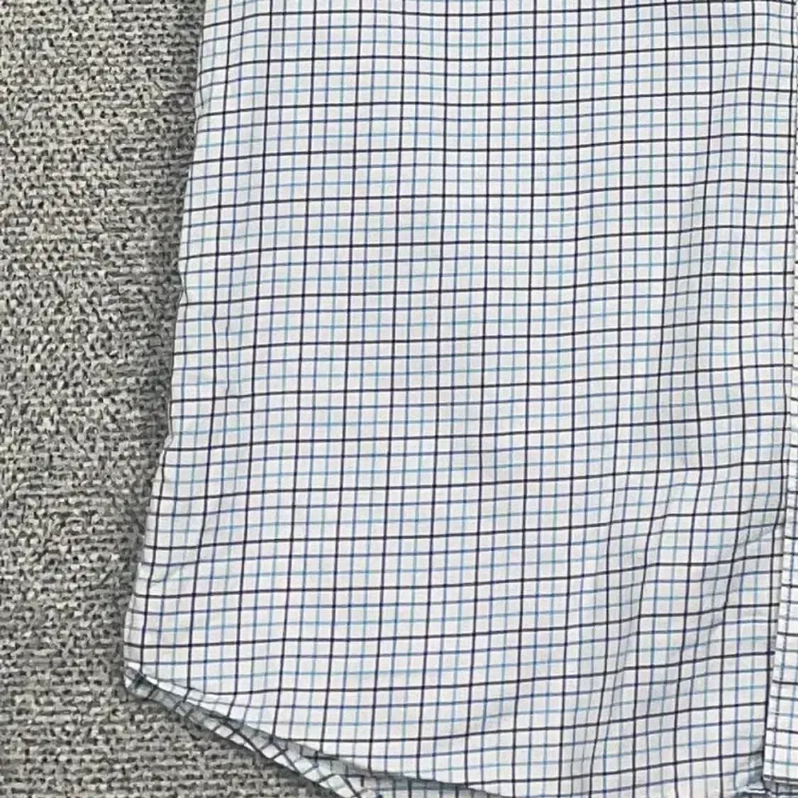 빈폴 남성 체크 라이트 블루 반팔 셔츠 110 상품이미지3