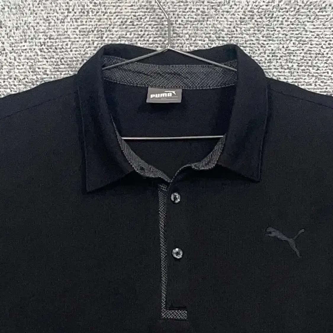 푸마 로고 빅사이즈 블랙 반팔 카라티 XXL 상품이미지3