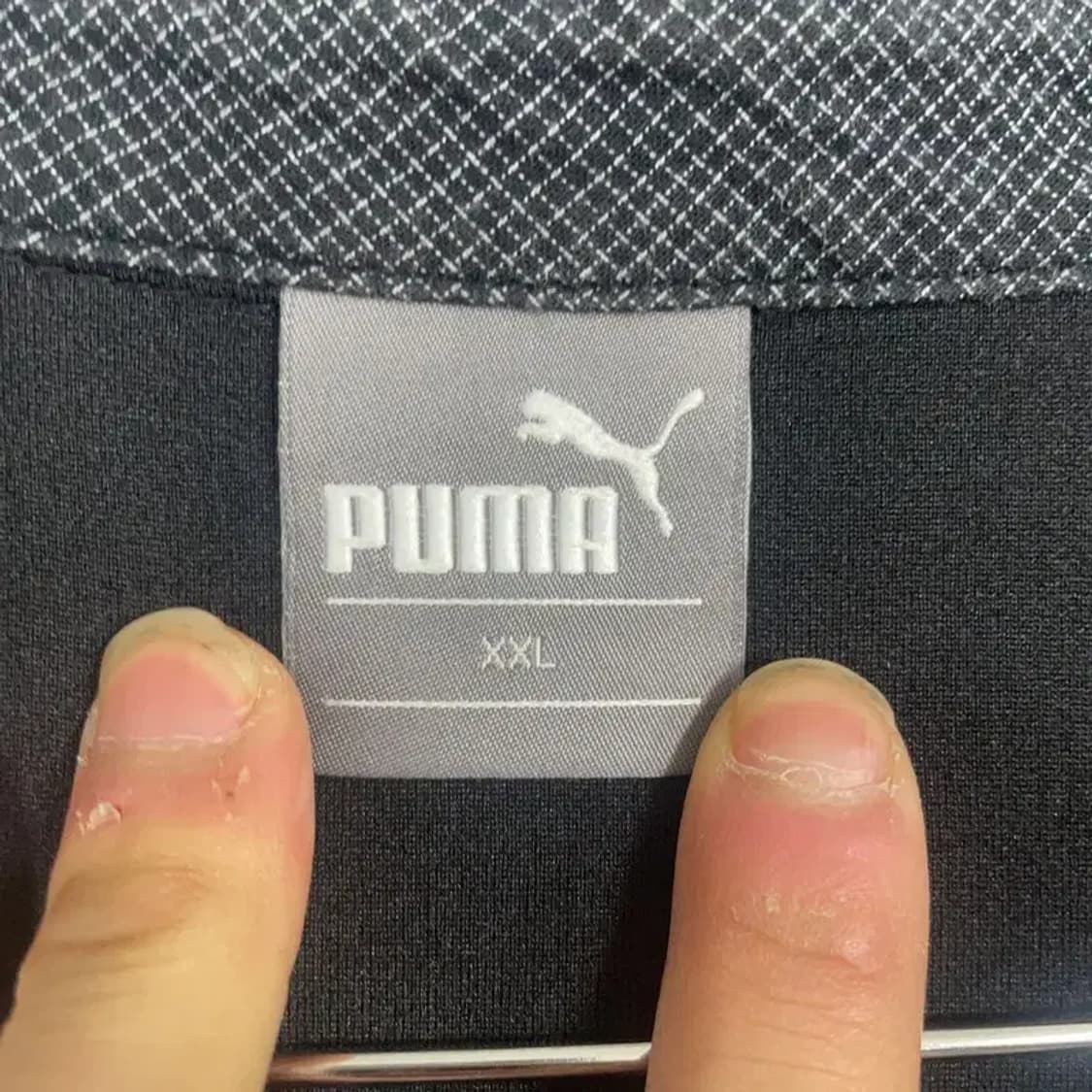 푸마 로고 빅사이즈 블랙 반팔 카라티 XXL 상품이미지6