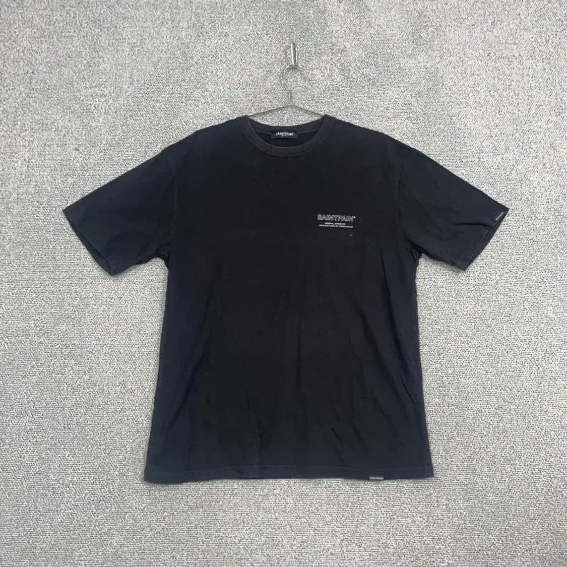 세인트페인 백프린팅 블랙 반팔 티 M 상품이미지1