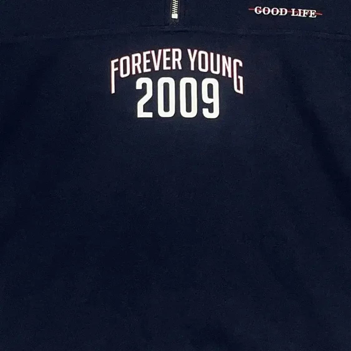 로맨틱크라운 오버핏 반집업 네이비 반팔 티 M 상품이미지5