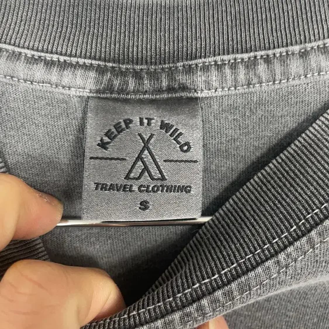 트래블 피그먼트 그레이 빈티지 반팔티 S 상품이미지4