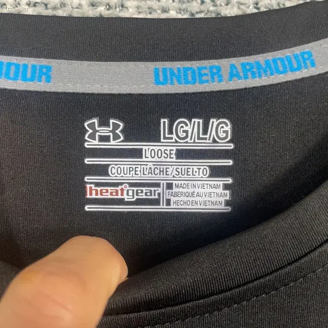언더아머 블랙 로고 남성 운동 기능성 반팔티 L 상품이미지6