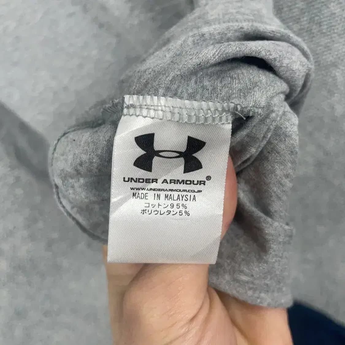 언더아머 라이트 그레이 로고 캐주얼 반팔티 M 상품이미지6