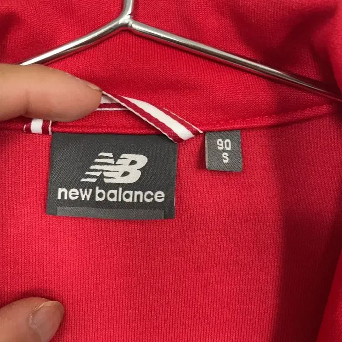 뉴발란스 레드 로고 빈티지 트랙탑 저지 S 상품이미지3