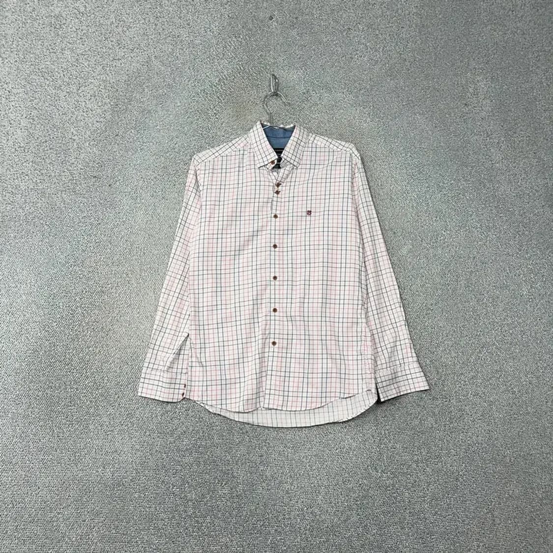 루이까또즈 남성 캐주얼 로고 체크 셔츠 95 상품이미지1