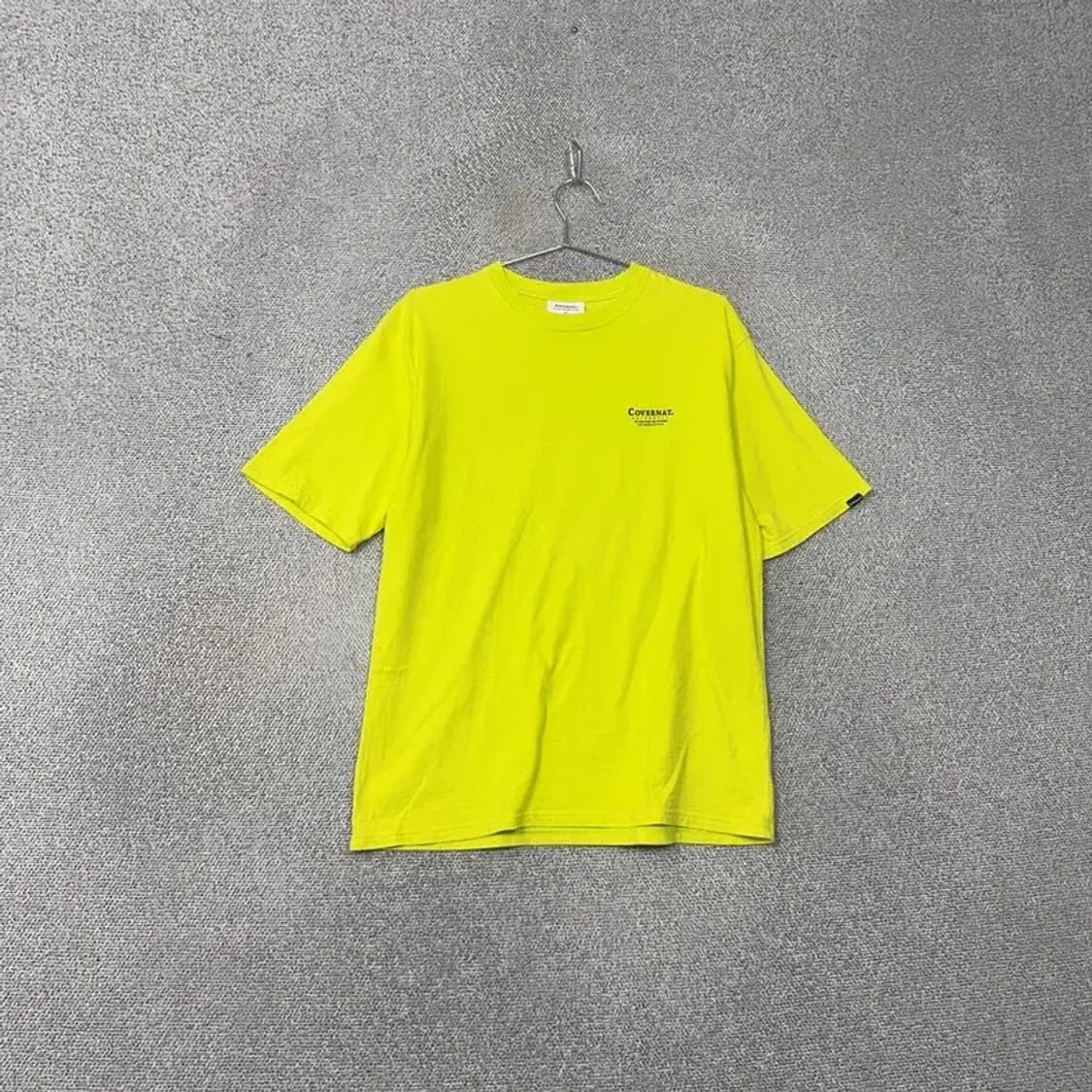 커버낫 옐로우 로고 형광 오버핏 반팔 티 L 상품이미지1