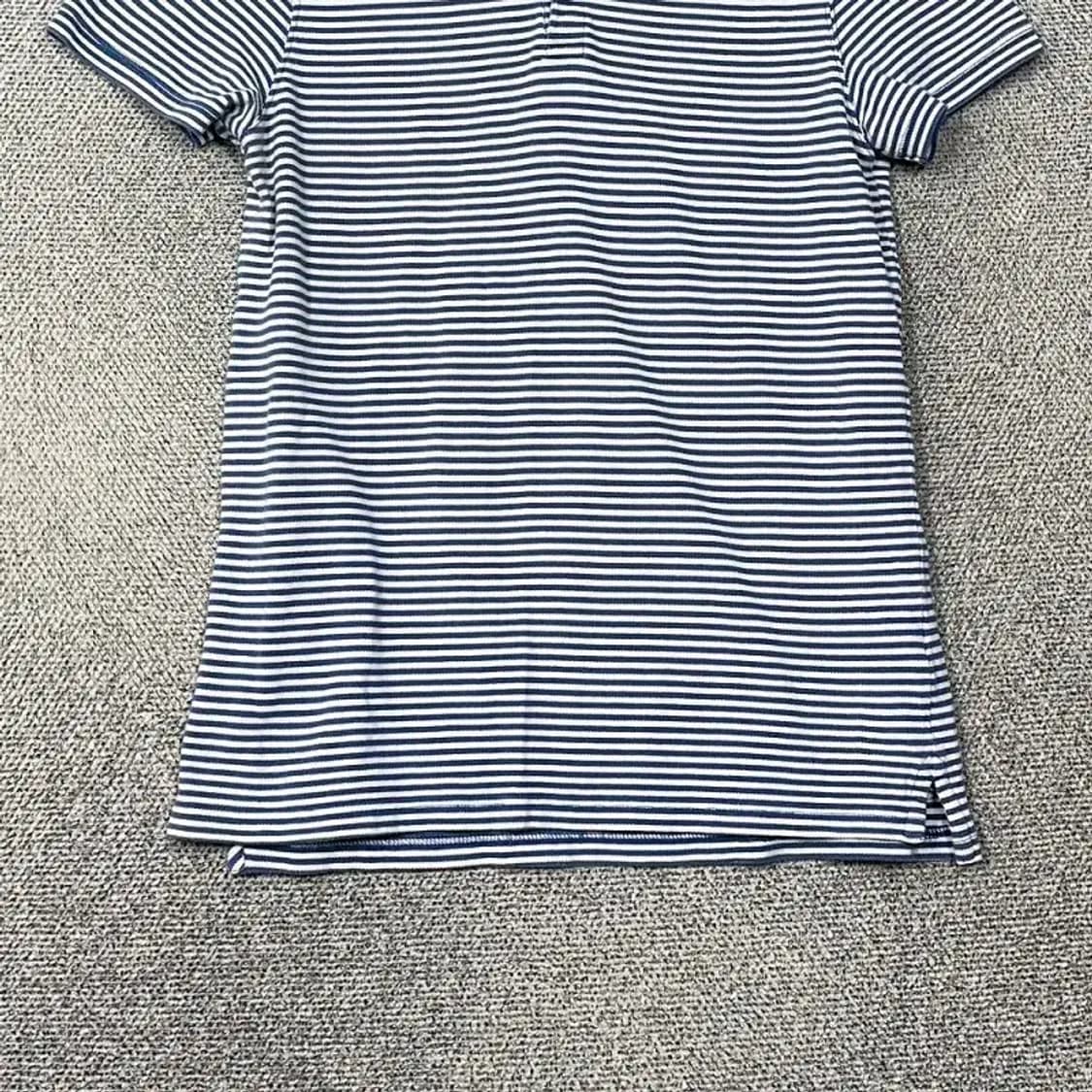마시모두띠 스트라이프 블루 남성 반팔 카라티 M 상품이미지4