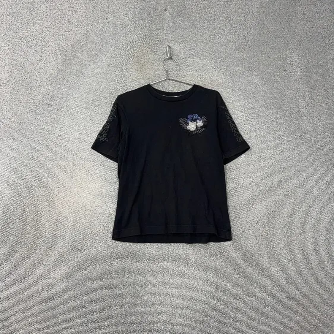 MLB 빈티지 자수 여성 블랙 반팔티 85 상품이미지1