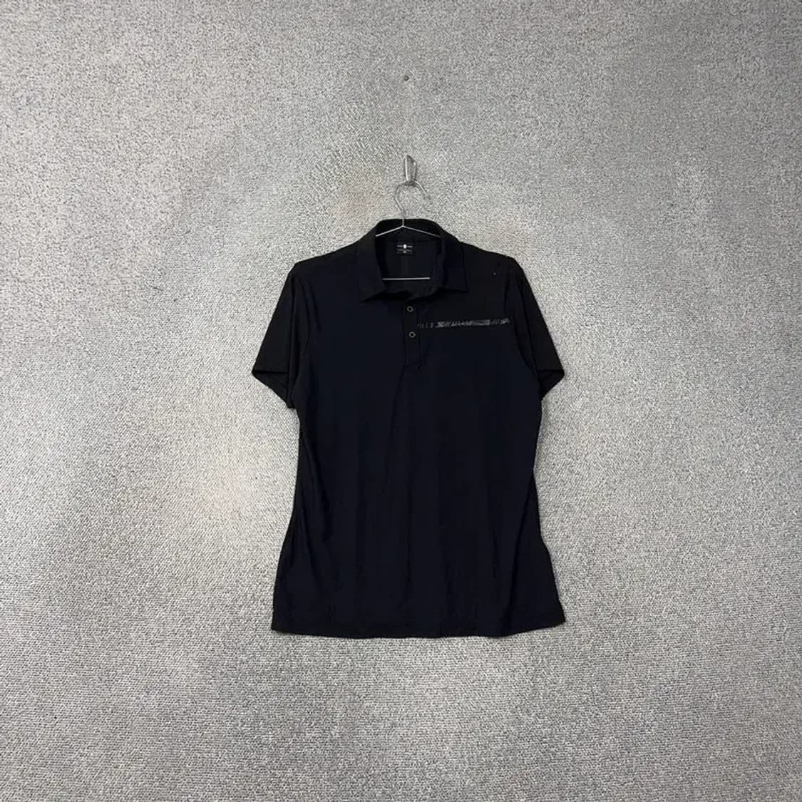 와이드앵글 네이비 로고 남성 골프 기능성 반팔 카라티 100 상품이미지1