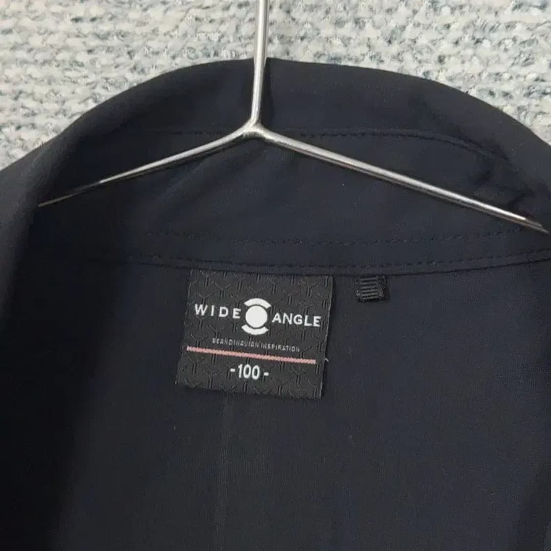 와이드앵글 네이비 로고 남성 골프 기능성 반팔 카라티 100 상품이미지5