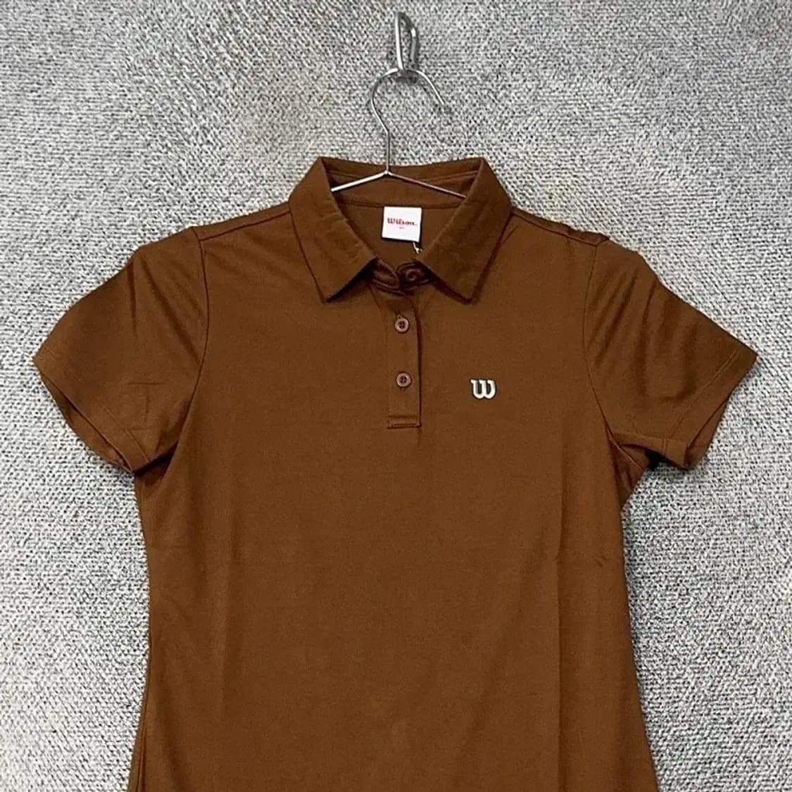 [새상품]윌슨 브라운 로고 여성 기능성 반팔 카라티 90 상품이미지3