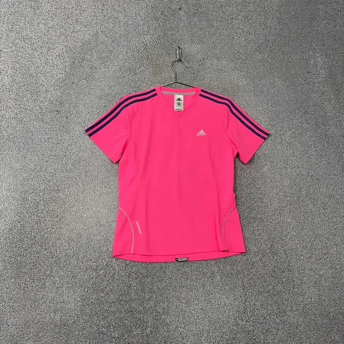 아디다스 핑크 로고 삼선 기능성 반팔티 95 상품이미지1