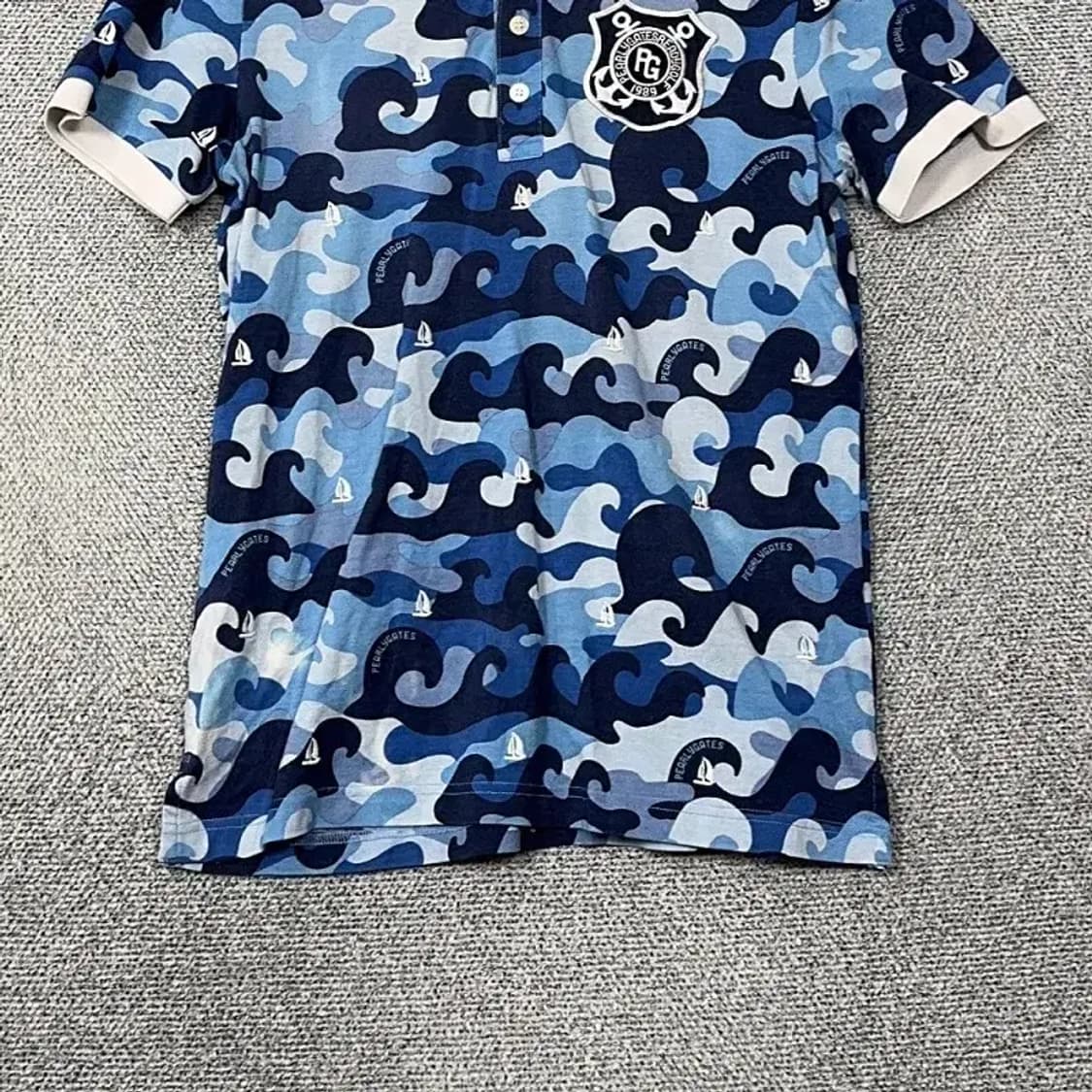 파리게이트 블루 패턴 로고 기능성 골프 반팔 카라티 95 상품이미지4