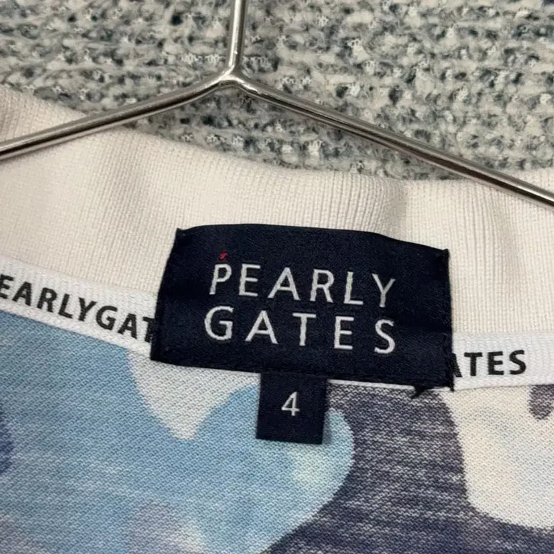 파리게이트 블루 패턴 로고 기능성 골프 반팔 카라티 95 상품이미지5