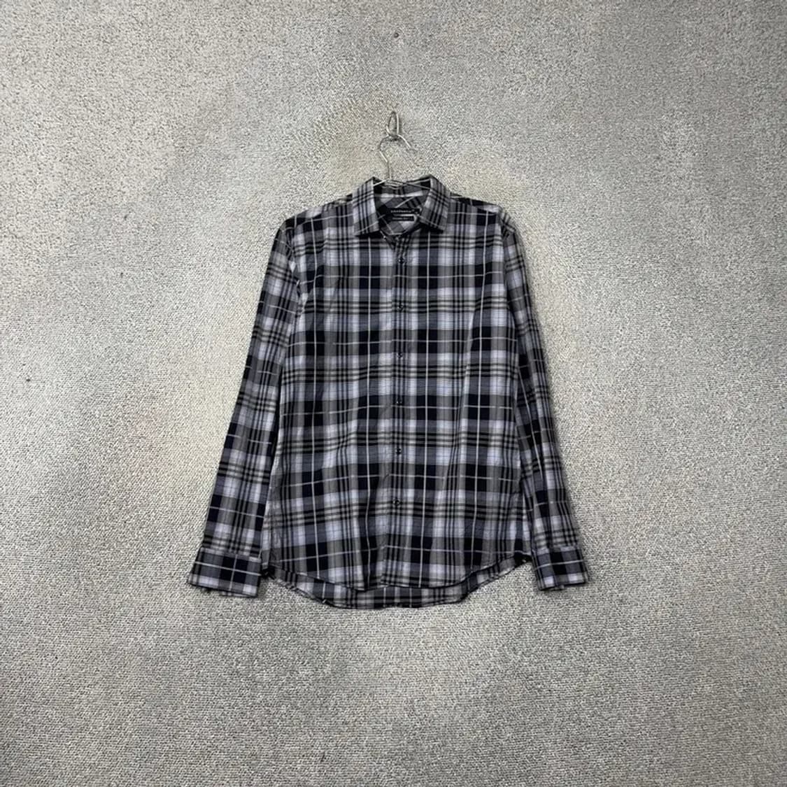 지오송지오 남성 캐주얼 네이비 체크 셔츠 105 상품이미지1