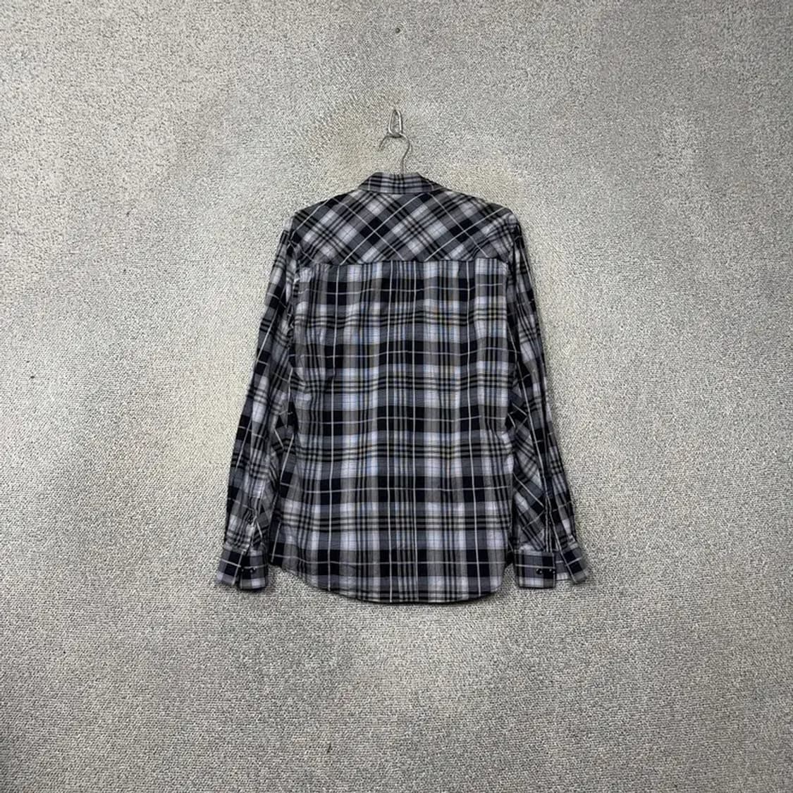 지오송지오 남성 캐주얼 네이비 체크 셔츠 105 상품이미지2