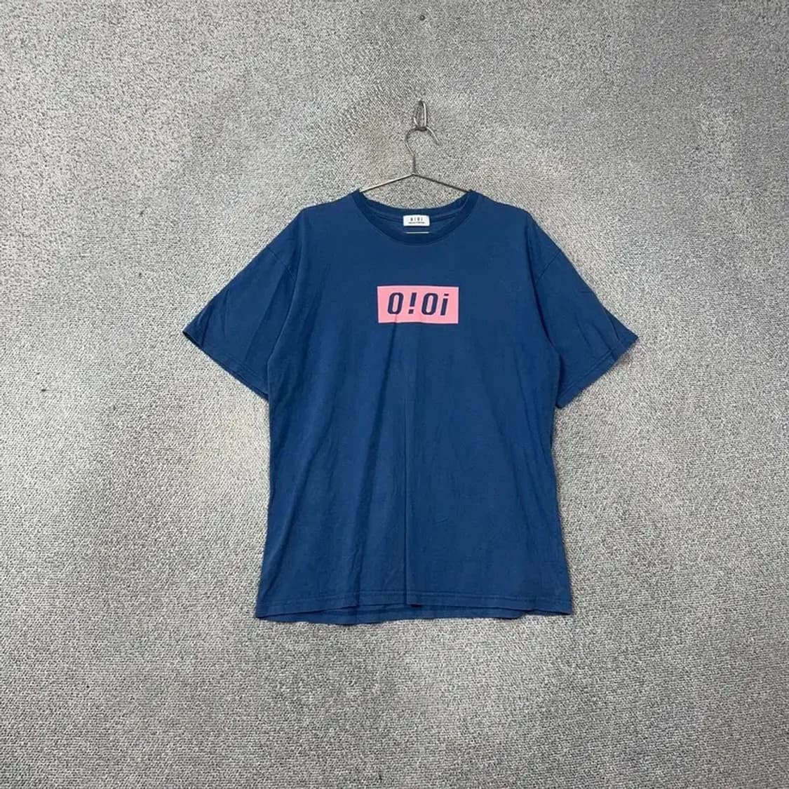 oioi 5252 박스 로고 프린팅 네이비 반팔 티 FREE SIZE 상품이미지1