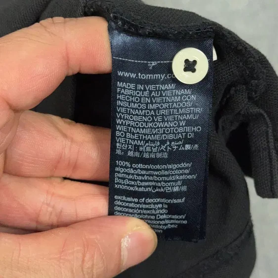 타미힐피거 블랙 로고 남성 카라티 L 상품이미지4