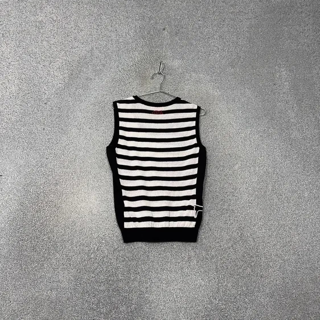 루이까스텔 골프 여성 스트라이프 니트 조끼 95 상품이미지2