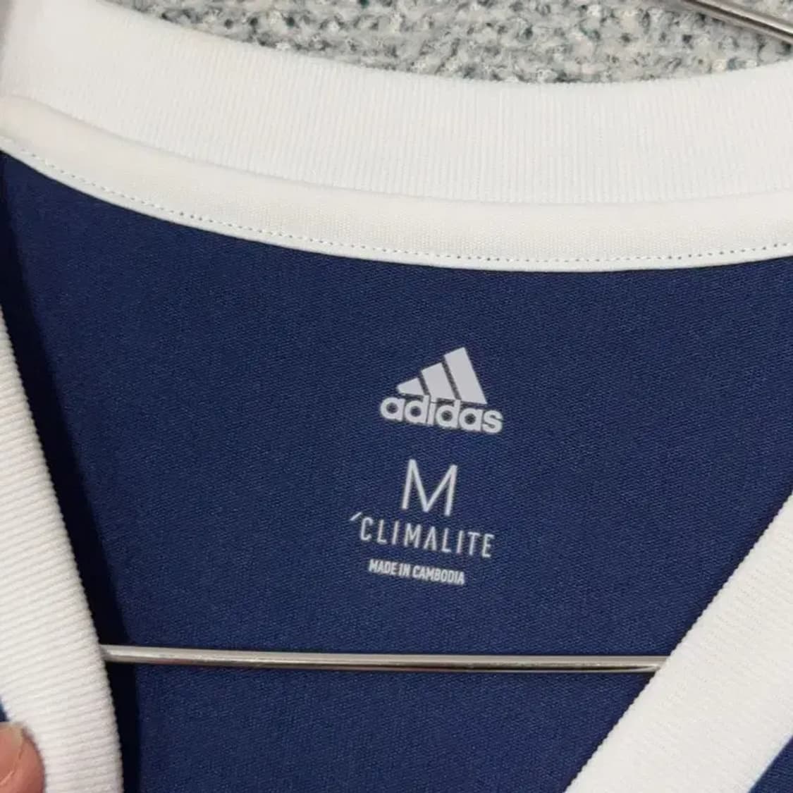 아디다스 네이비 로고 남성 기능성 긴팔티 M 상품이미지5
