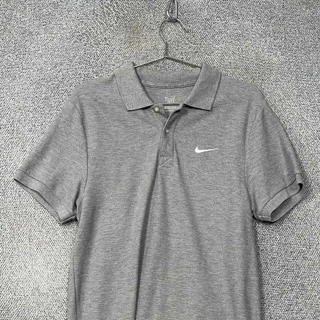 나이키 라이트 그레이 로고 캐주얼 반팔 카라티 L 상품이미지3