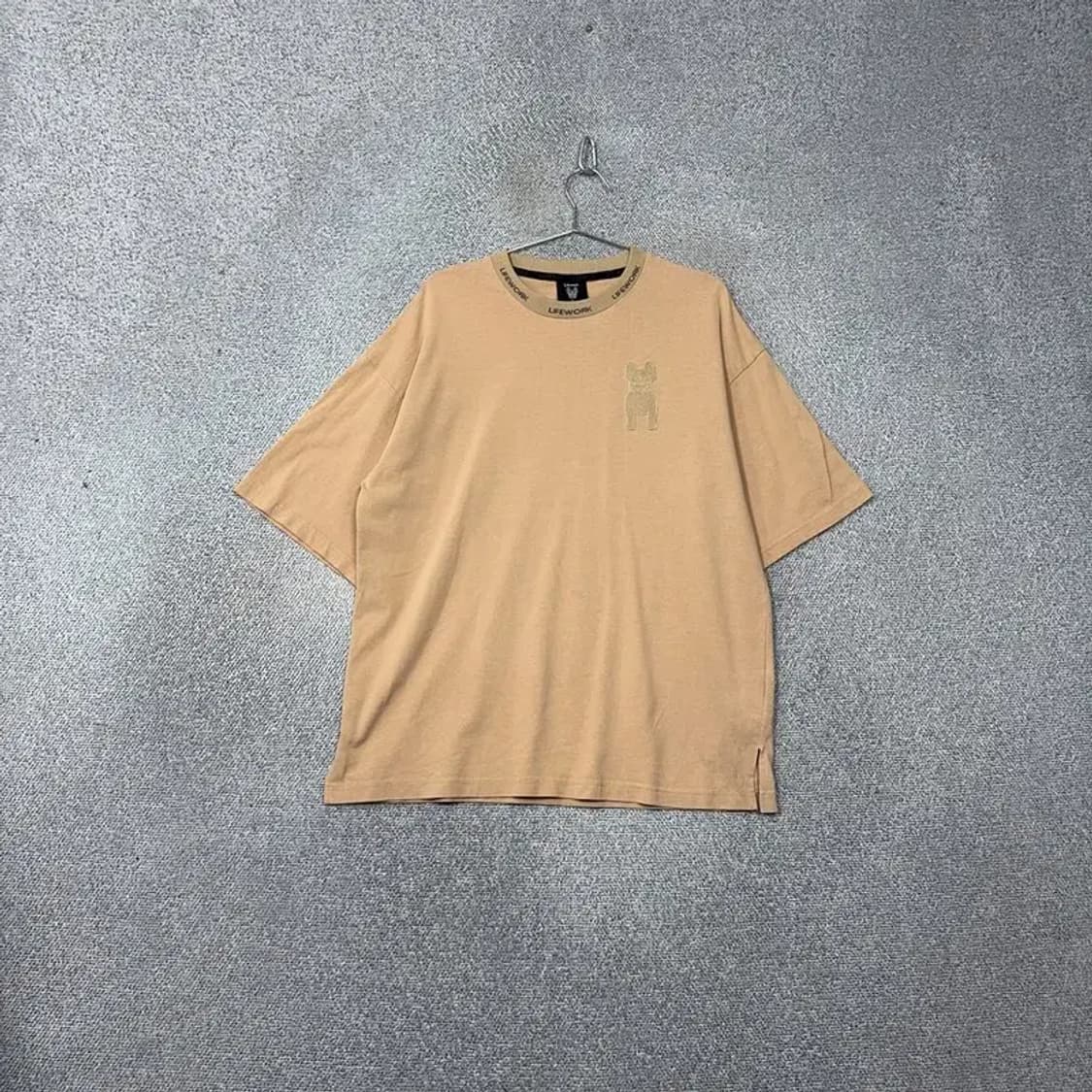 라이프워크 베이지 캐주얼 오버핏 반팔 티 L 상품이미지1