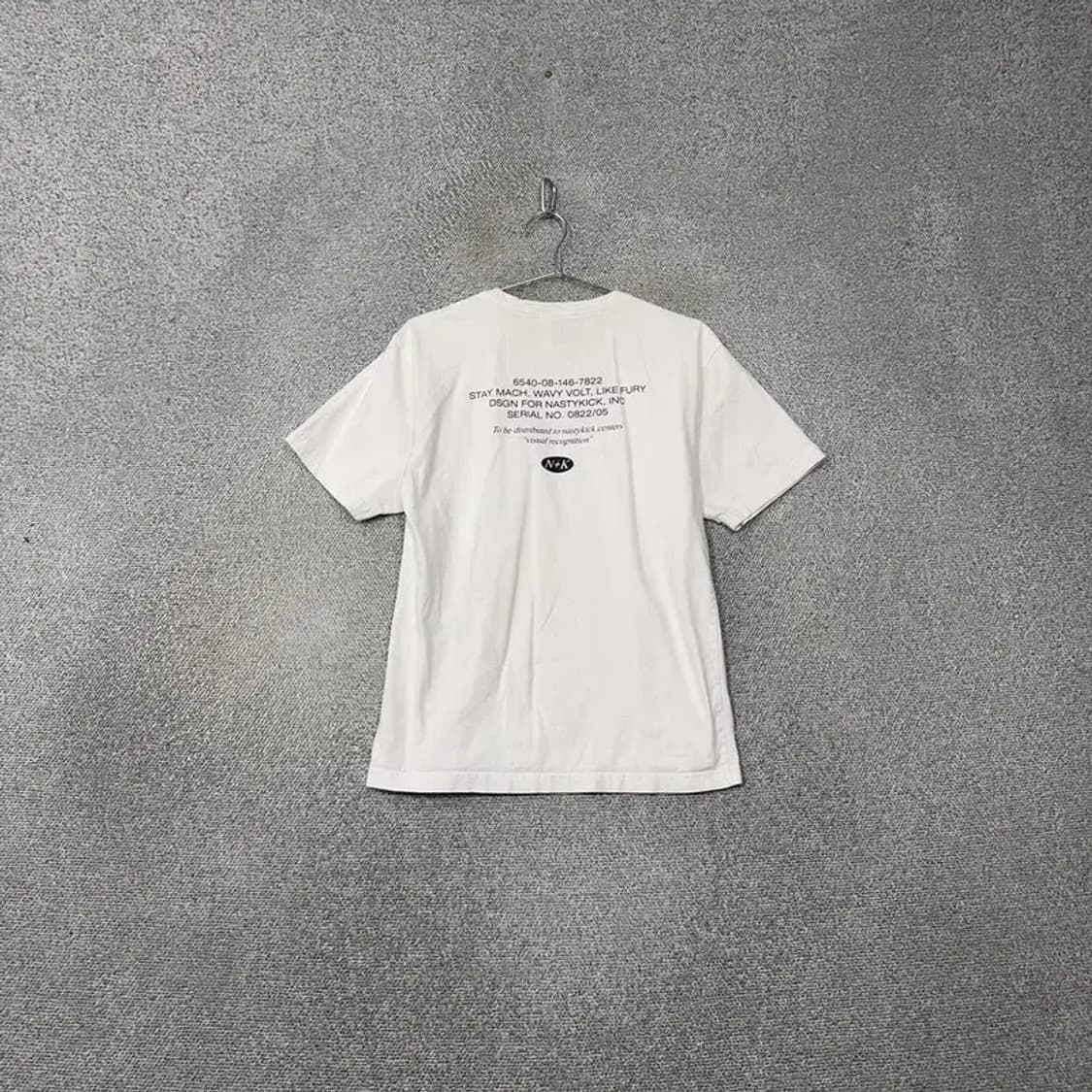 내스티킥 로고 프린팅 화이트 반팔티 S 상품이미지2