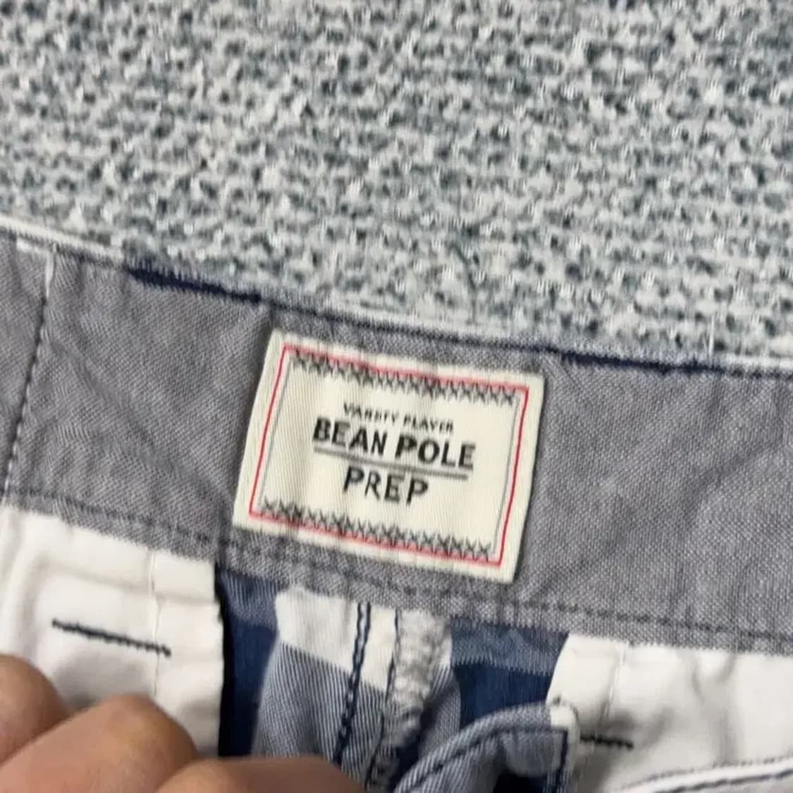 빈폴 남성 캐주얼 네이비 체크 면 반바지 76-91 상품이미지3