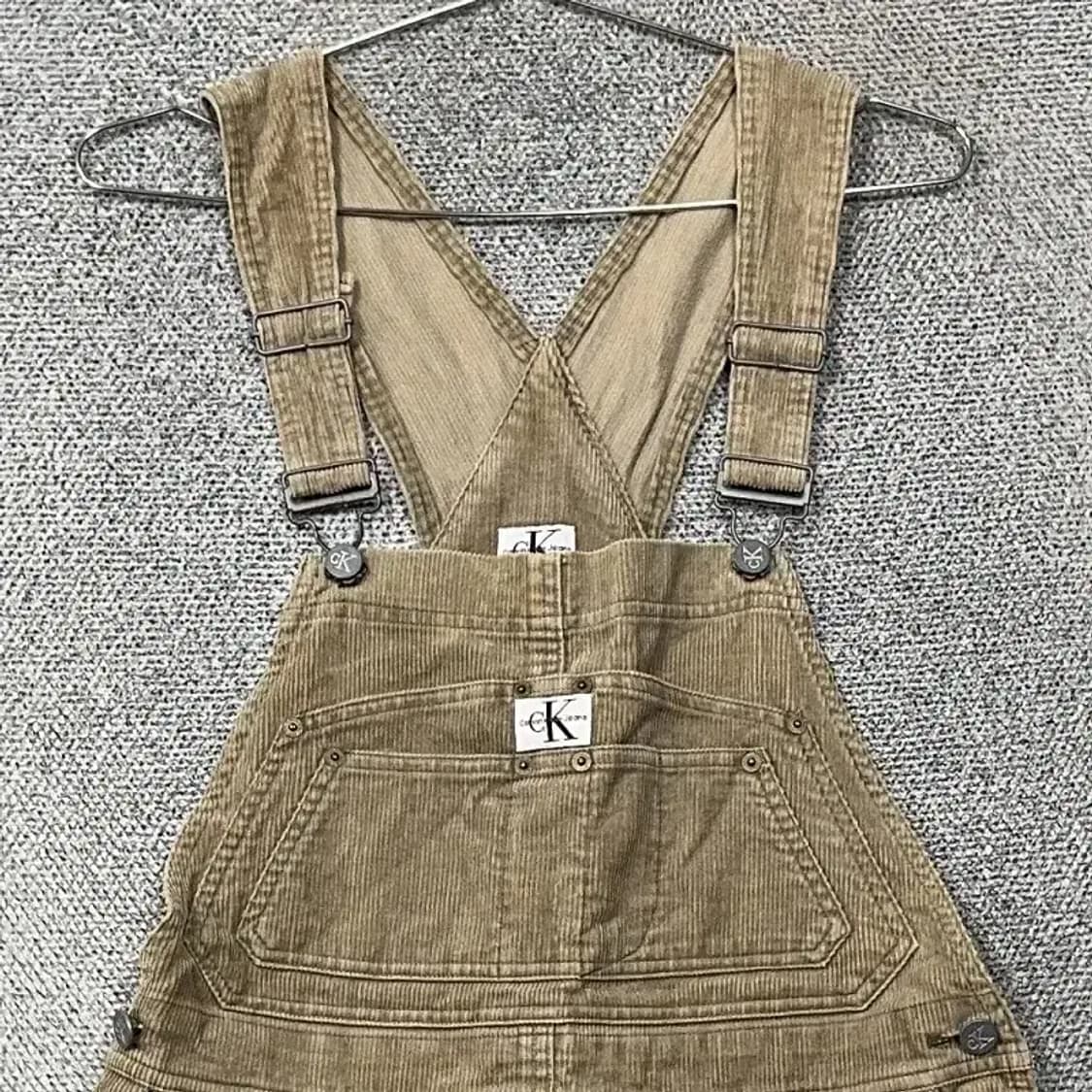 캘빈클라인 센터 로고 빈티지 데님 멜빵 원피스 70-94-165 상품이미지3