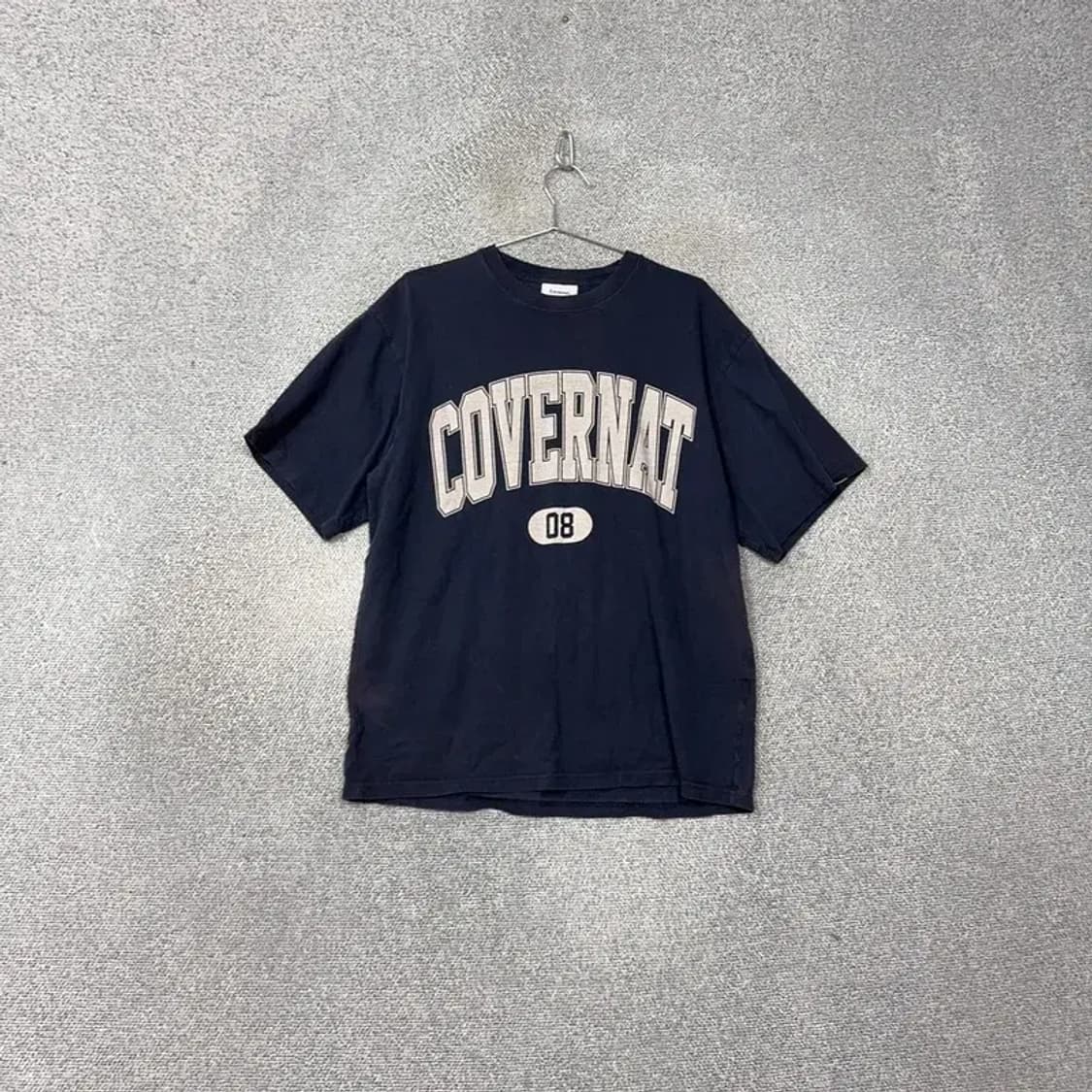 커버낫 빅로고 프린팅 네이비 반팔 티 L 상품이미지1