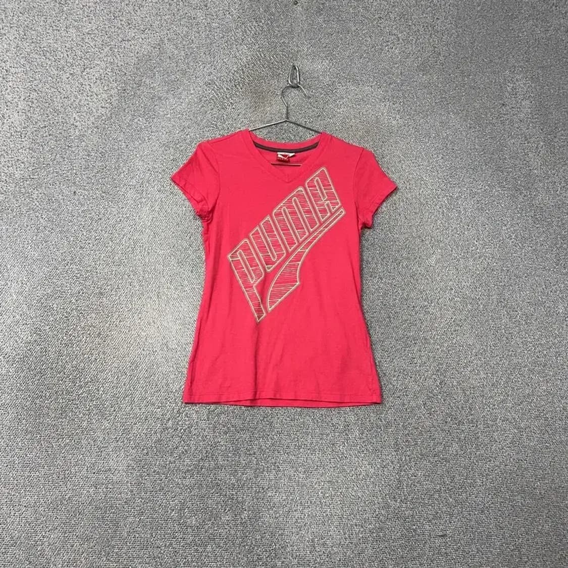 푸마 빅로고 Y2K 프린팅 코랄 반팔 티 XS 상품이미지1