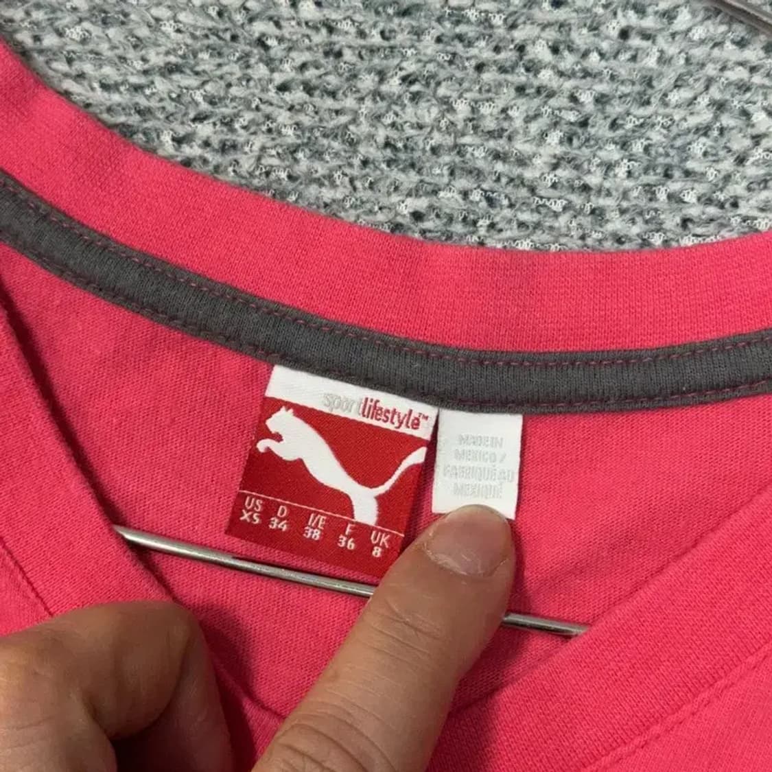 푸마 빅로고 Y2K 프린팅 코랄 반팔 티 XS 상품이미지6