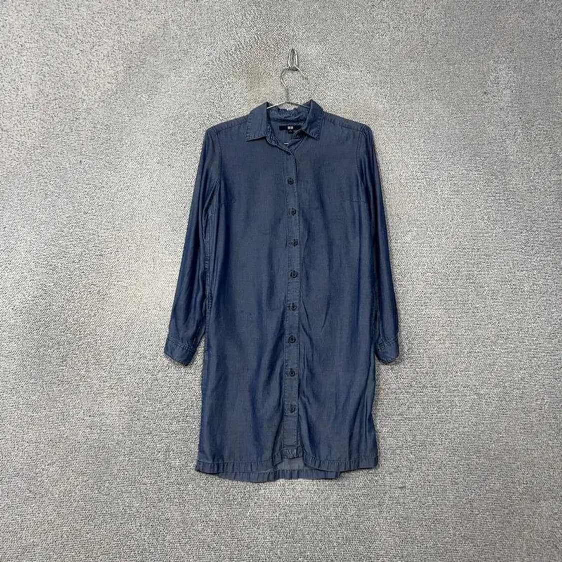 유니클로 네이비 데님 인디고 셔츠 원피스 S 상품이미지1