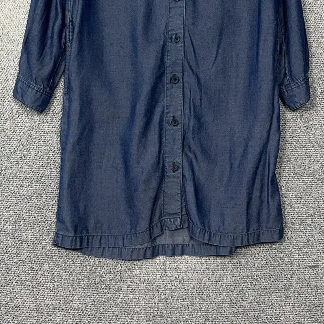 유니클로 네이비 데님 인디고 셔츠 원피스 S 상품이미지4