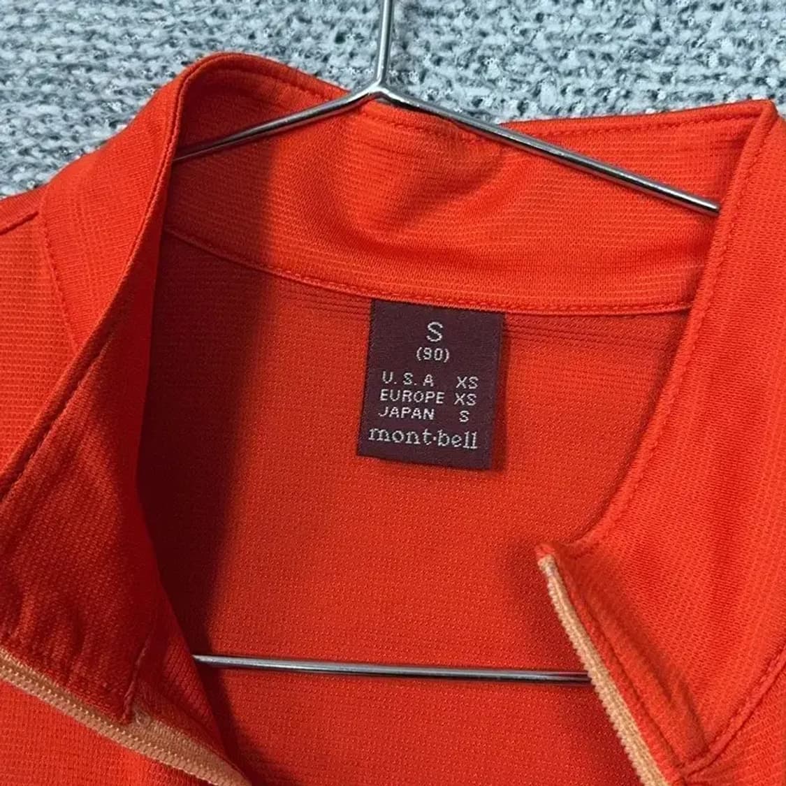 몽벨 오렌지 로고 기능성 여성 등산 반집업 긴팔티 S 상품이미지3