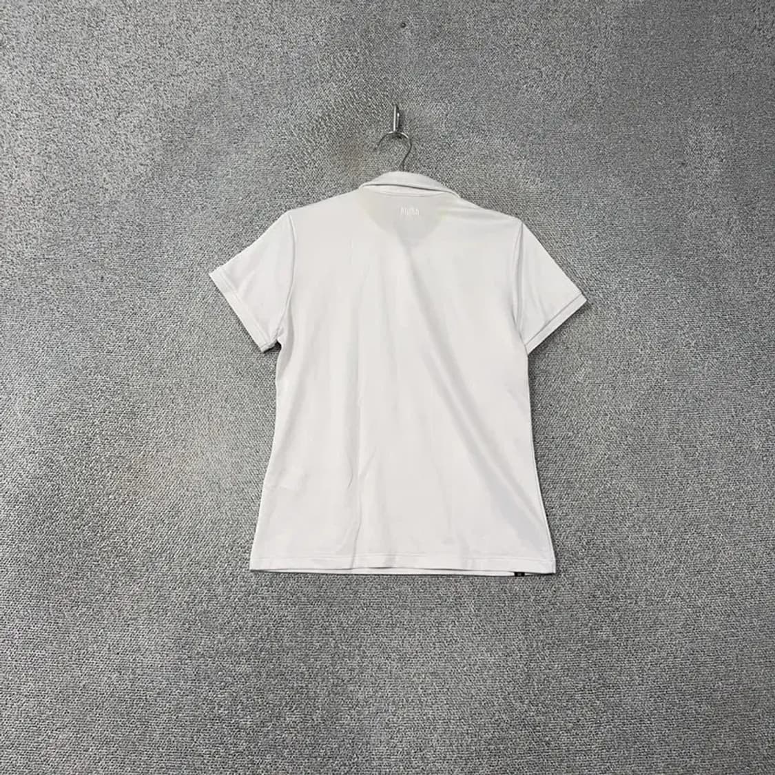 푸마 여성 화이트 기능성 반팔 카라티 L 상품이미지2